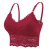 Fashion Sleeveless Lace Vest Wirefree Padded Bra Short Camisole Fitness Underwear Floral Lace Bra