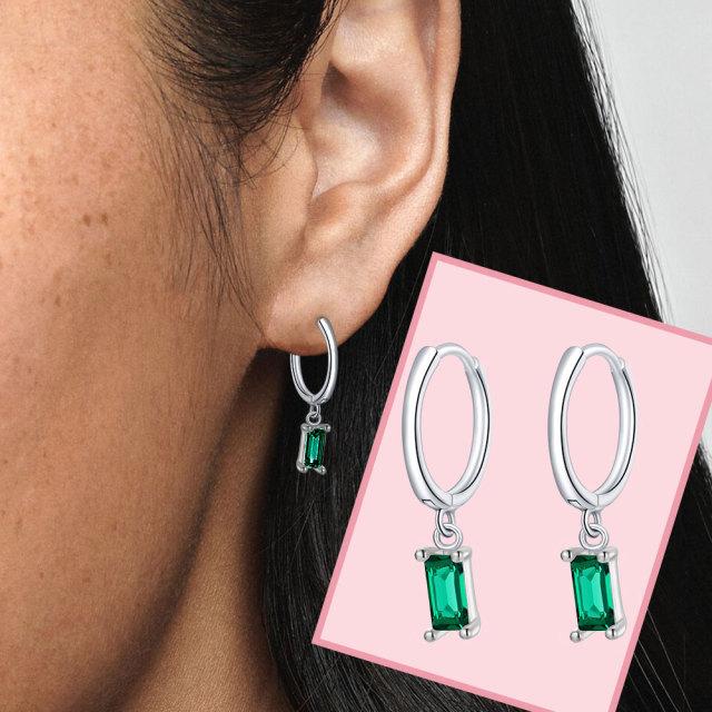 925 Sterling Silver Hoop Earrings For Women Heart Ear Hoops Real Silver 925 Jewelry Original Brand Jewelry