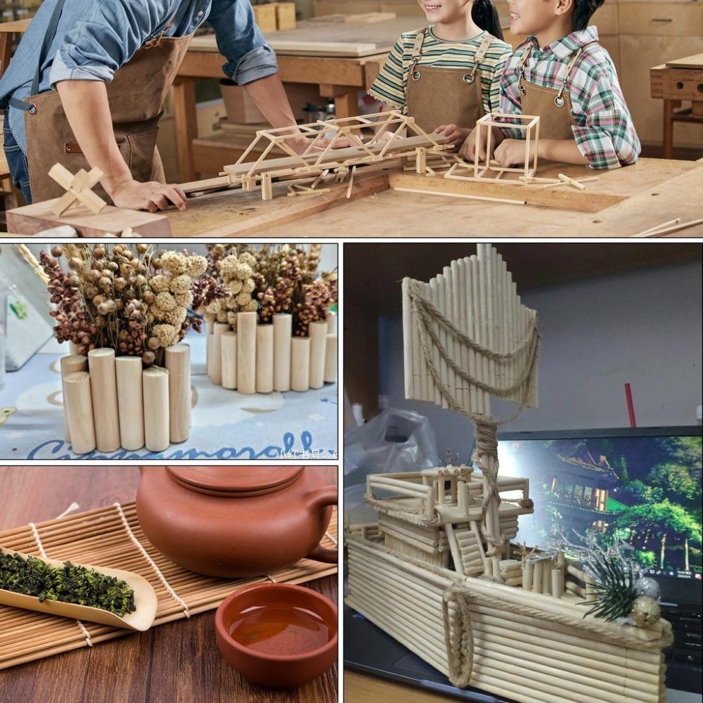 10 шт. Круглые счетные палочки Деревообработка Деревянные Сделай сам Поделки Подарки Круглые деревянные стержни