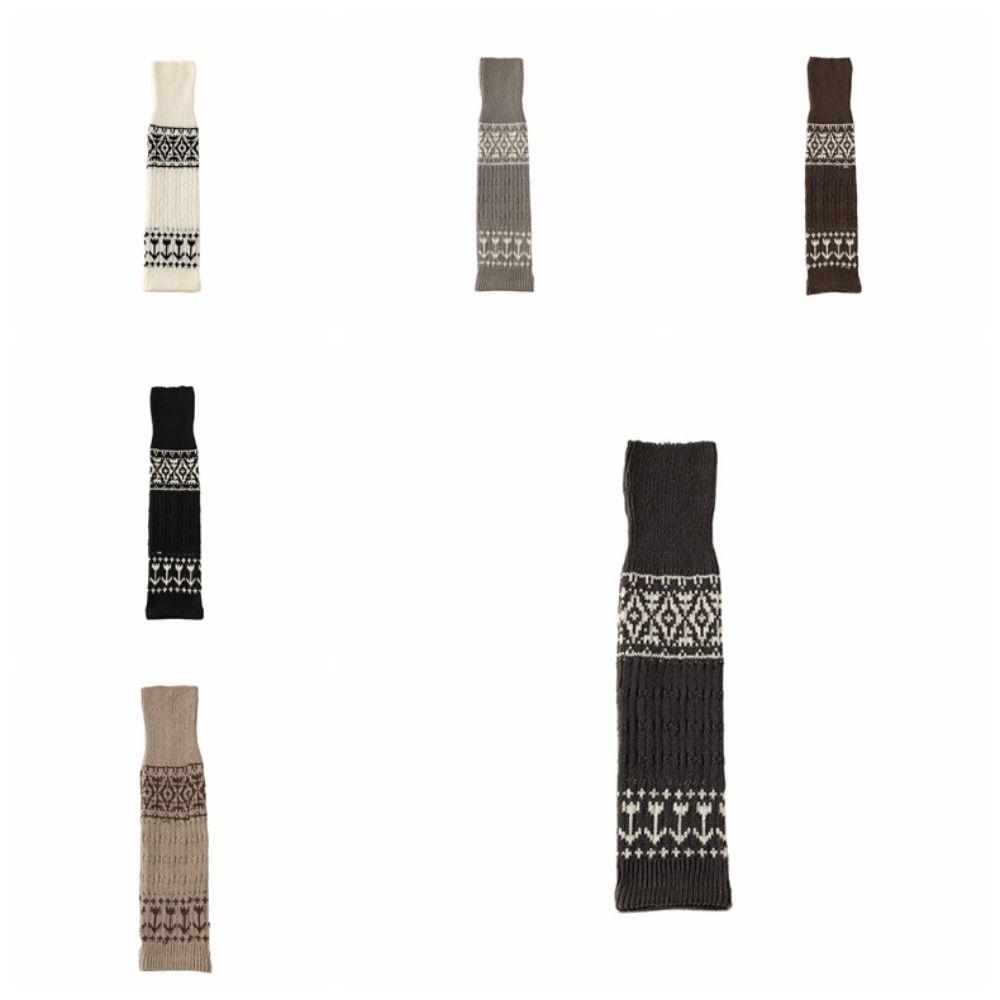 Patchwork Maillard Leg Warmer Lolita Knitted Leg Covers Fashion Leg Socks Fall Winter