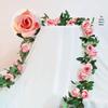 Artificial Rose Vine for Living Room Decoration, Air Duct Cover, Plastic Flower Garland