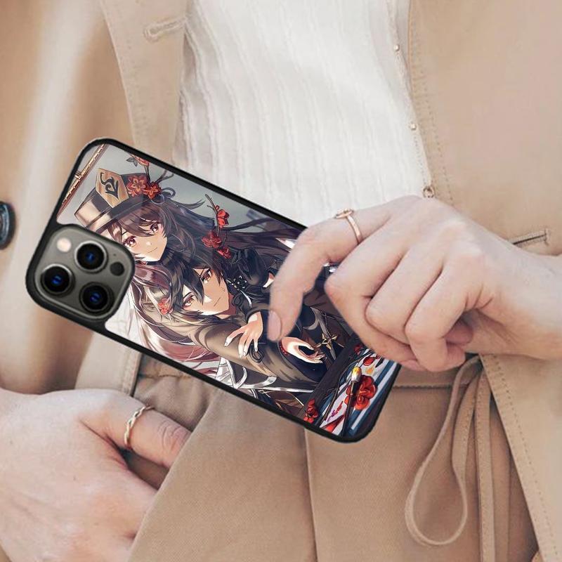 Чехол для телефона Genshin Impact Ху Тао с магнитом для APPLE iPhone 17 Air 16 14 13 12 Pro Max 15 Plus Беспроводная зарядка с чехлом MagSafe