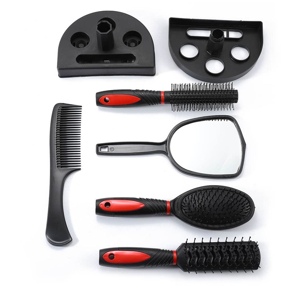 Салонный профессиональный набор расчесок для волос Массажная расческа Зеркало Подставка Держатель Расческа для волос Набор расчесок Зеркало