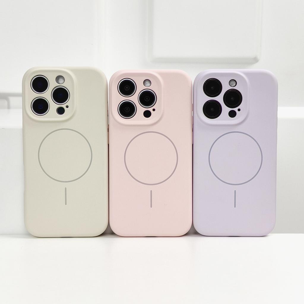 Liquid Silicone Magnetic Case For iPhone 16E 16 Plus 15 14 13 12 Pro Max 11 X XR For Magsafe Wireless Charge Coloful Matte Cover