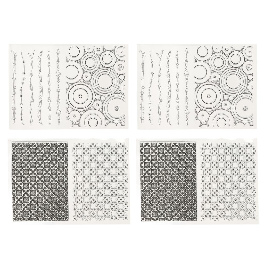 4 шт. Прозрачные штампы Интересный многоразовый материал Прозрачный внешний вид Тиснение Scr