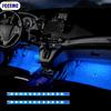 Car Interior Decorative Lamp With USB LED Strips Dash Floor Foot Seat Door Ambient Light 5V Automotive Accessories Universal