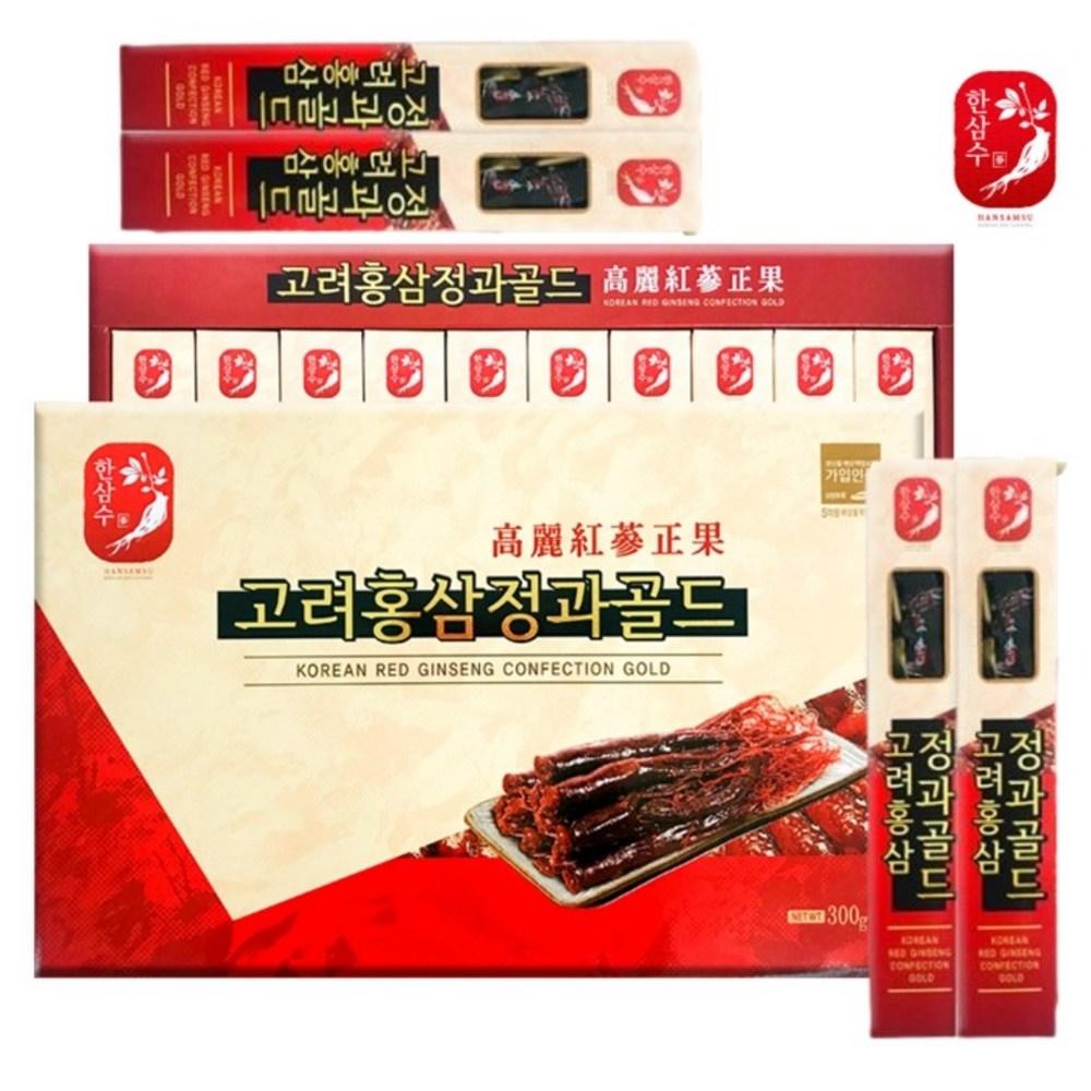 Goryeo Red Ginseng Jelly Gold Sugar-Preserved Red Ginseng Root Ginsenosides Fatigue Recovery Saponins Immunity 30g 10 pcs 1 Set