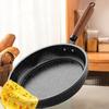 Wood Handle Frying Pan Flat Bottomed Omelette Skillet Cooking Pan Saucepan  Induction Cooker