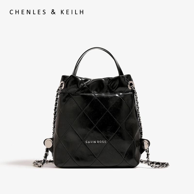 Lingge Chain Bag Backpack Женская новая повседневная модная универсальная маленькая ароматная сумка для мусора