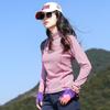 Women's Quick-Dry Colorblock Long-Sleeve T-Shirt - Breathable, Sweat-Wicking, UV Protection, Stretch Fit for Hiking & Climbing