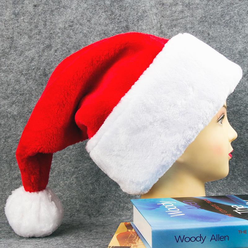Extra Large Deluxe Plush Santa Hat - Thick, Long, Christmas Decoration