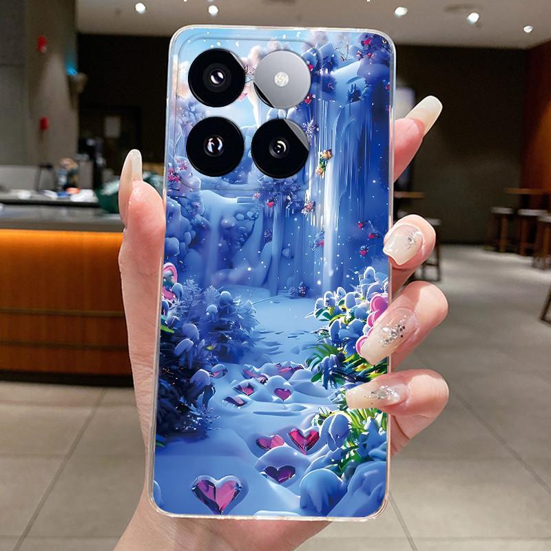 Чехол для Xiaomi 14T, 14T Pro Чехол Прозрачный Эстетичный Модный Милый Кот Астронавт Рисунок Прозрачный Мягкий Силикон ТПУ Чехол для Телефона