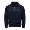 Callaway 2025 New Autumn/Winter Embroidery Half Zipper Hoodie Stand Up Collar Trendy Versatile Plush Men's Hoodie
