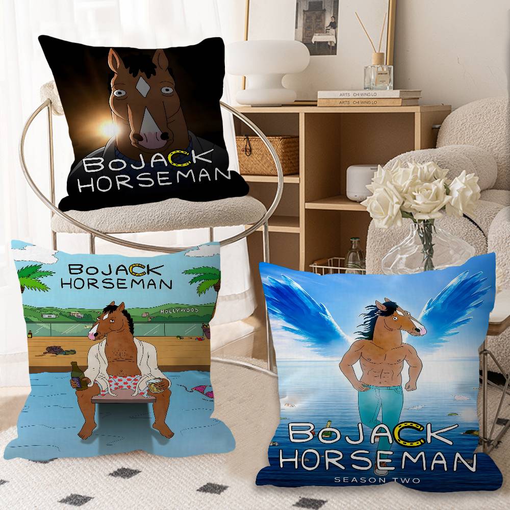 Funny BBoJack Horsemans Pillow Cushion Cover Pillowcase Living Room Sofa Home Decor Customized