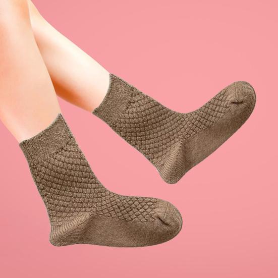 6 пар носков-тапочек, осенне-зимние однотонные утолщенные теплые носки, высокие носки базового дизайна для вязания