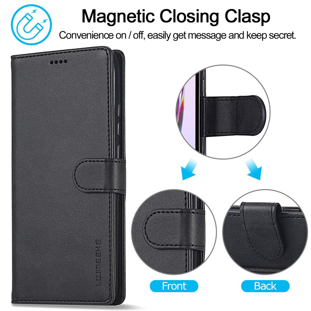 LC.IMEEKE For Xiaomi Redmi 12C 4G/11A 4G Drop-proof Phone Case Calf Texture Wallet Stand Leather Cell Phone Cover