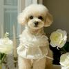 Breathable Summer Pet Vest Soft Cat Princess Skirt Fashion Pet White Lace Camisole  Poodle
