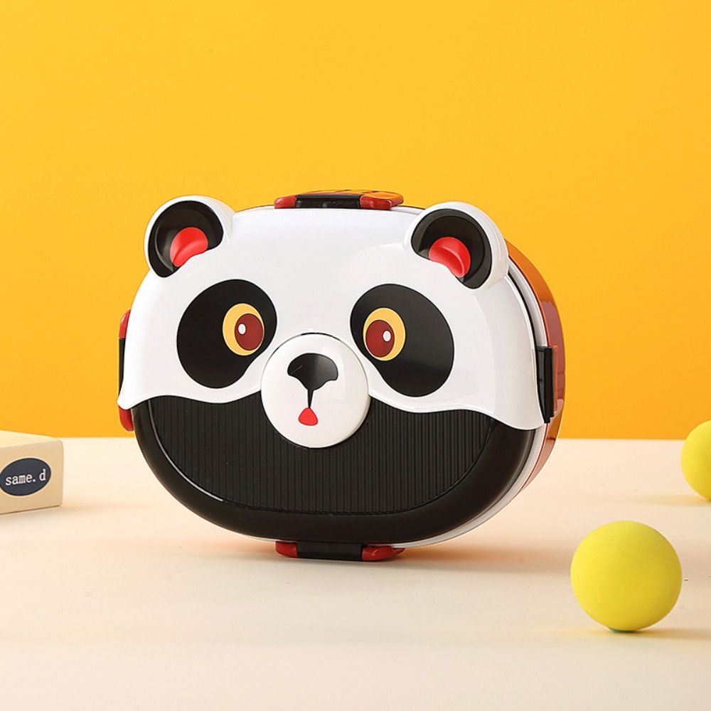 Cartoon Portable Lunch Box Plastic with Compartment Food Container Sealed Leak-Proof Thermos Bowl Microwave