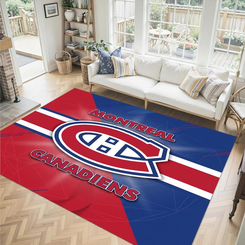 Дизайн Montreal Canadiens Кристальный Велюровый Ковер Уютный Не?Нескользящий ковер с принтом для спальни, гостиной, прихожей