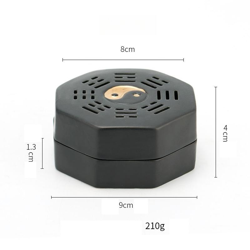 Taiji Eight Trigrams Ceramic Incense Burner Household Indoor Creative Tea Ceremony Decoration Coil Tower Stick Incense Can Use