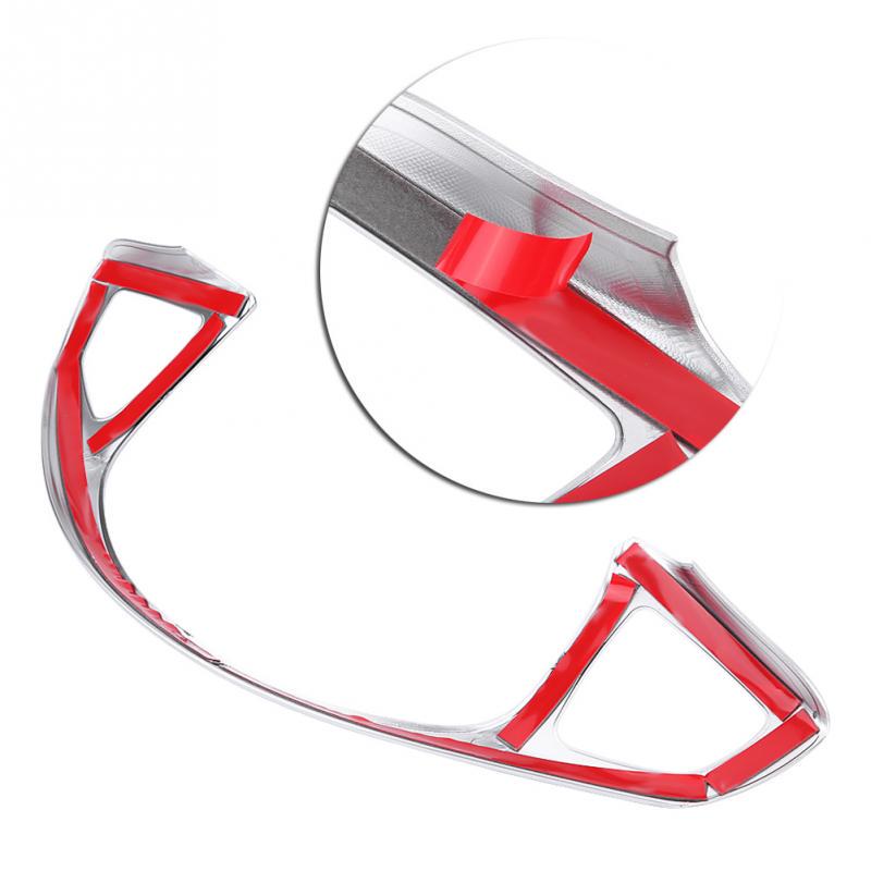 Рамка рулевого колеса автомобиля, декоративная наклейка, серебристый хром для Mercedes Benz E W213 C W205 GLC X253 автомобиля