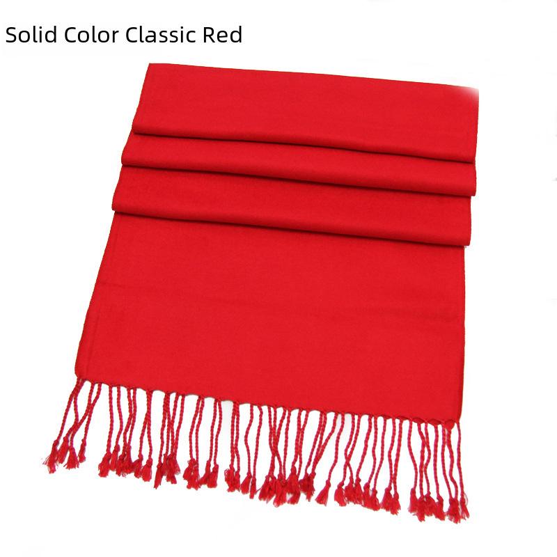 Зимний мужской и женский толстый клетчатый шарф из искусственного кашемира