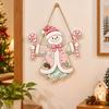Rustic Style Christmas Hanging Ornaments 2D Flat Design Christmas Decoration  Front Door