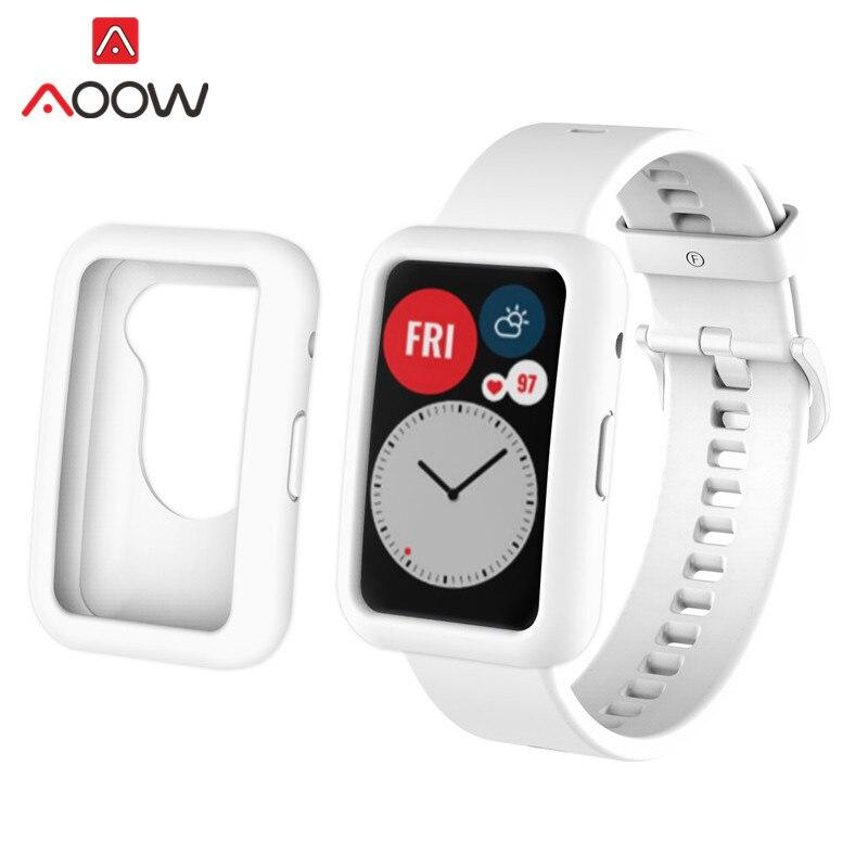 Силиконовый спортивный ремешок для часов Huawei, подходящий для фитнеса, умных часов, защитный чехол, комплект, сменный ремешок на запястье, браслет Correa