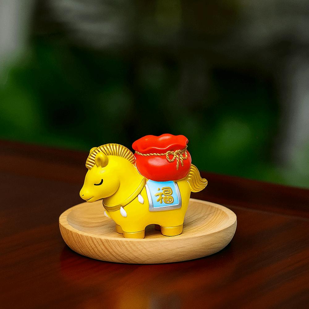 Creative Zodiac Pony Incense Burner Resin Pony Shape Incense Stick Holder Horse Year New Year Ornamental Cense Holder Gift