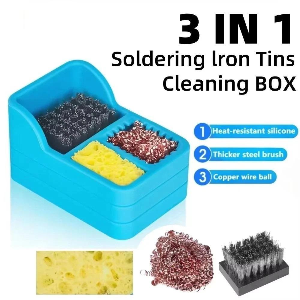 Silicone Tin Slag Cleaning Kit Copper Tin Slag Remove Tool Soldering Iron Tip Cleaner School Labs