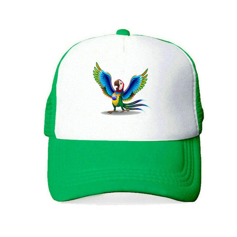 Men Women Football Brazil Team Snapback Cap 2018 Brazil Fan Soccer Sports Cap Yellow Green Brazil National Parrot Flag Hat YY456