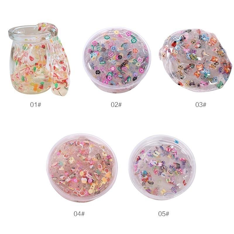 Non-Toxic Super Clear Crystal Fruit Slime for Kids Jelly Slime Mud 60ml