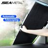 SEAMETAL Automatic Windshield Sun Shade Car Windsceen Curtains Sunshade Front Window Sun Protection Block UV Ray Summer