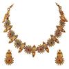 18k Gold Plated Latest Stylish Fancy Choker Traditional Necklace Jewellery Set for Women