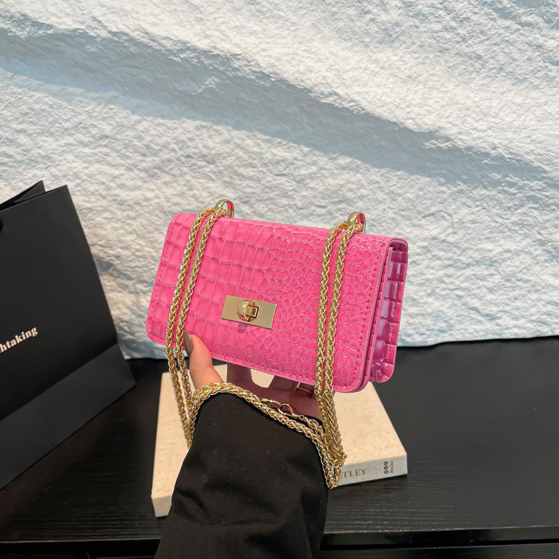 Новая модная ретро лаковая глянцевая маленькая квадратная сумка европейская и американская ретро сумка-коробка универсальная цепочка женская сумка-мессенджер