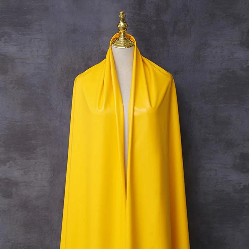 1/2/3/5M Matte Soft Leather Fabric Elastic 4-Way Stretch Faux PU Fabrics For Dress Clothes Upholstery  DIY Sewing Accessories