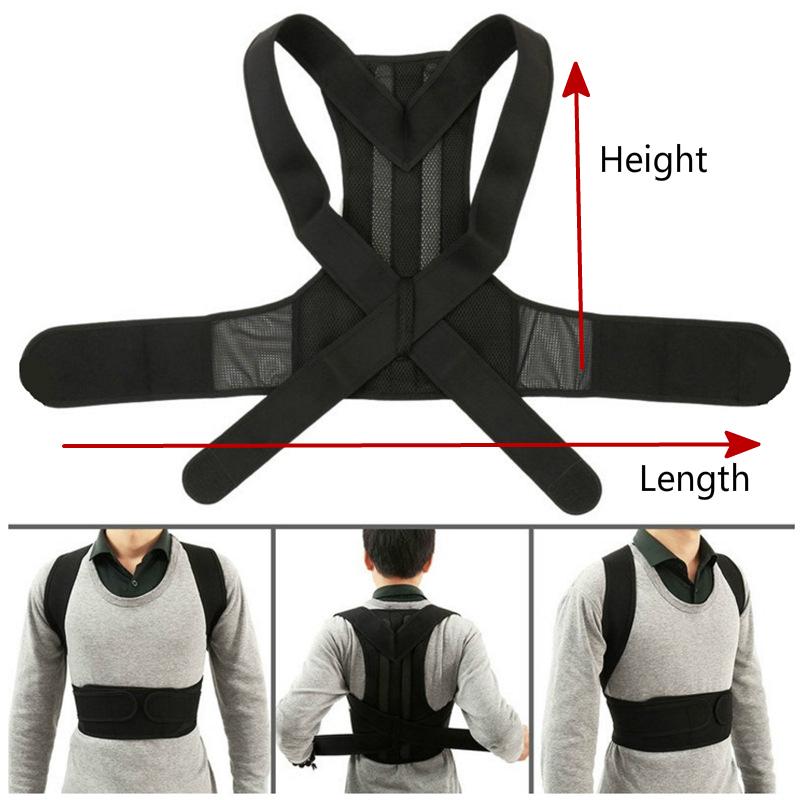 Men Women Adjustable Posture Corrector Back Support Shoulder Lumbar Brace Support Corset Back Belt