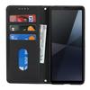 For Sony Xperia 10 VI Case Stand Wallet Litchi Texture Leather Flip Phone Cover with Strap