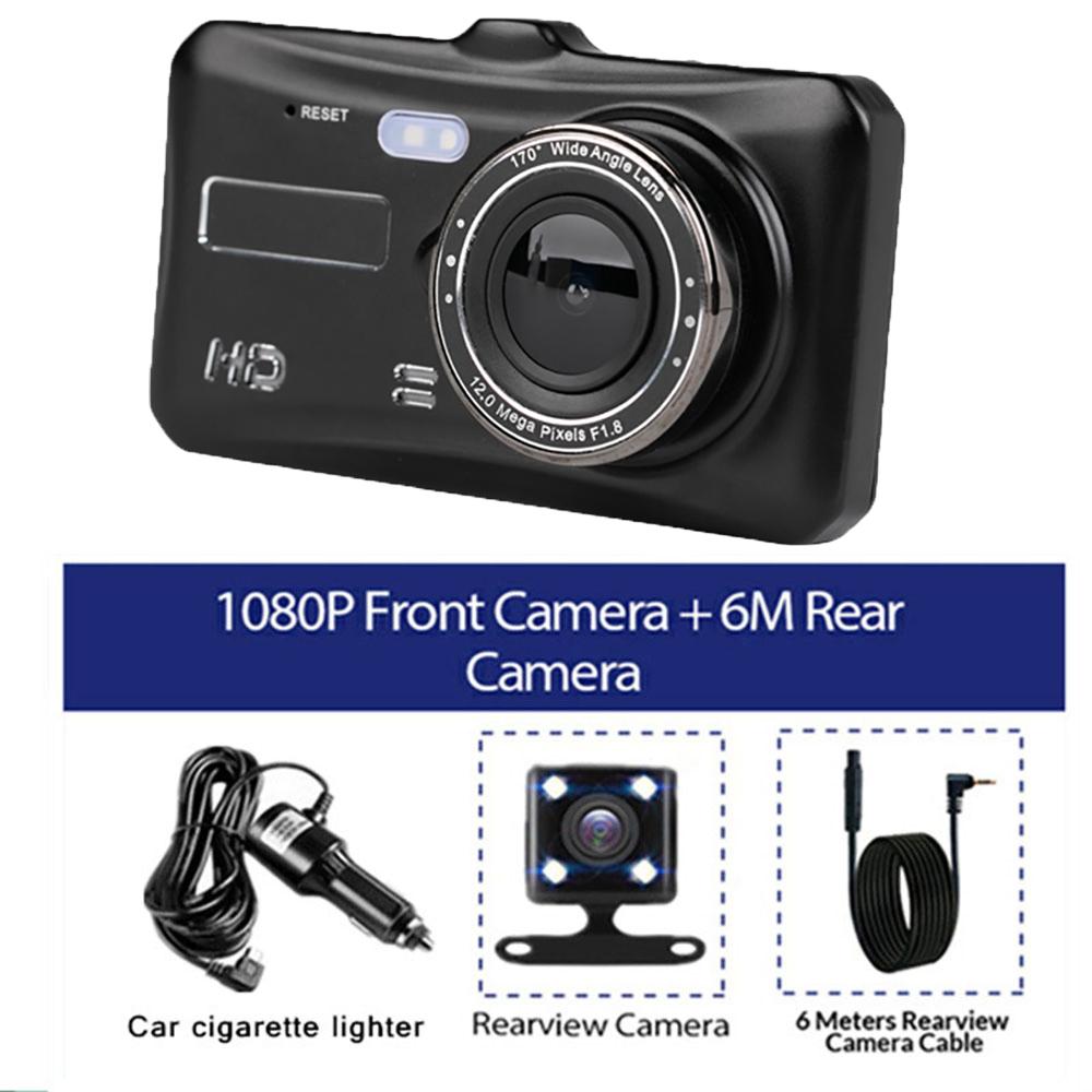 Автомобильный видеорегистратор WiFi Full HD 1080P Видеорегистратор Камера заднего вида для автомобиля Видеорегистратор для парковки Монитор ночного видения Черный ящик GPS