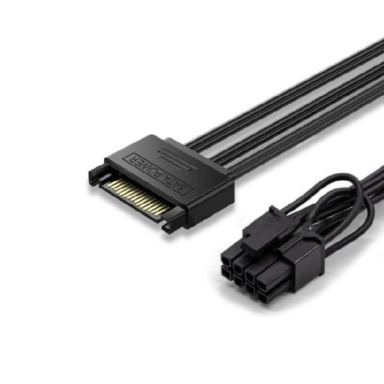 Кабель питания Sata 15pin на 8Pin для подключения видеокарты Простой в использовании шнур питания для энтузиастов и сборщиков ПК