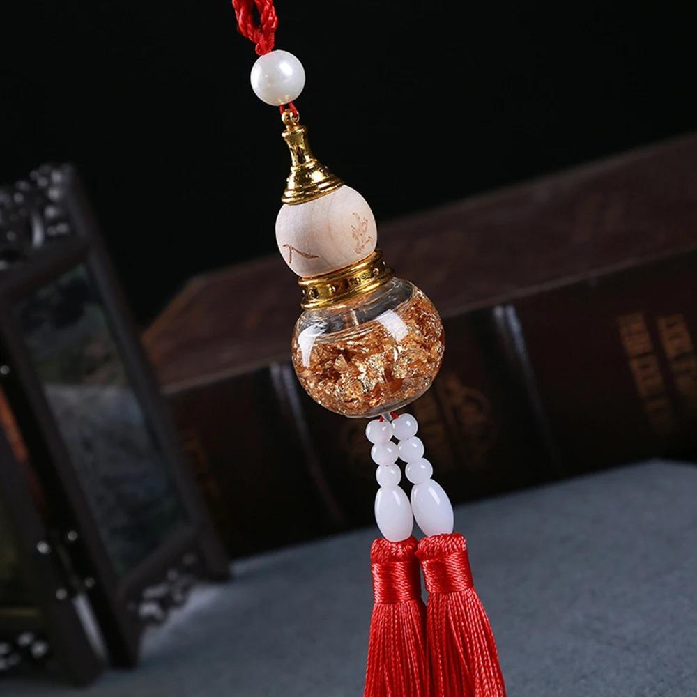Gourd Shaped Double Spike Gourd Pendant Chinese Style Mini Gourd Perfume Bottle Car Accessories