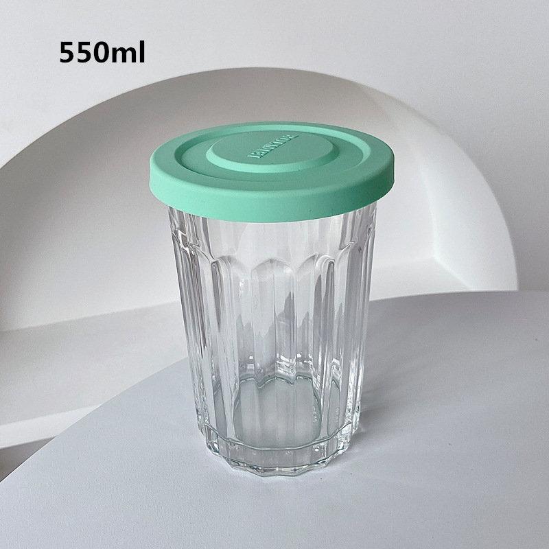 Стильная корейская термостойкая стеклянная ланч-бокс для мужчин и женщин, вертикальная полоска, бенто-бокс, прозрачный контейнер для еды, безопасен для микроволновой печи и духовки