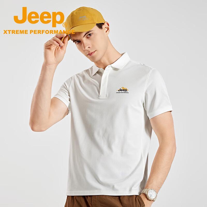 Jeep Мужская летняя быстросохнущая футболка-поло для активного отдыха