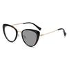 Color Changing Myopia Glasses Fashionable Retro Cat Eye Pochromic Glasses Blue Light Blocking Eye Protection Diopter To -4.0