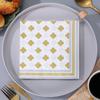 20Pcs/pack Disposable Gold Silver Edge Printed Napkins Restaurants Table Dinner Tissues Party Decoration Supplies