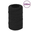 152478 vidaXL Boat Rope Black Full 2 Mm 100 M Polypropylene
