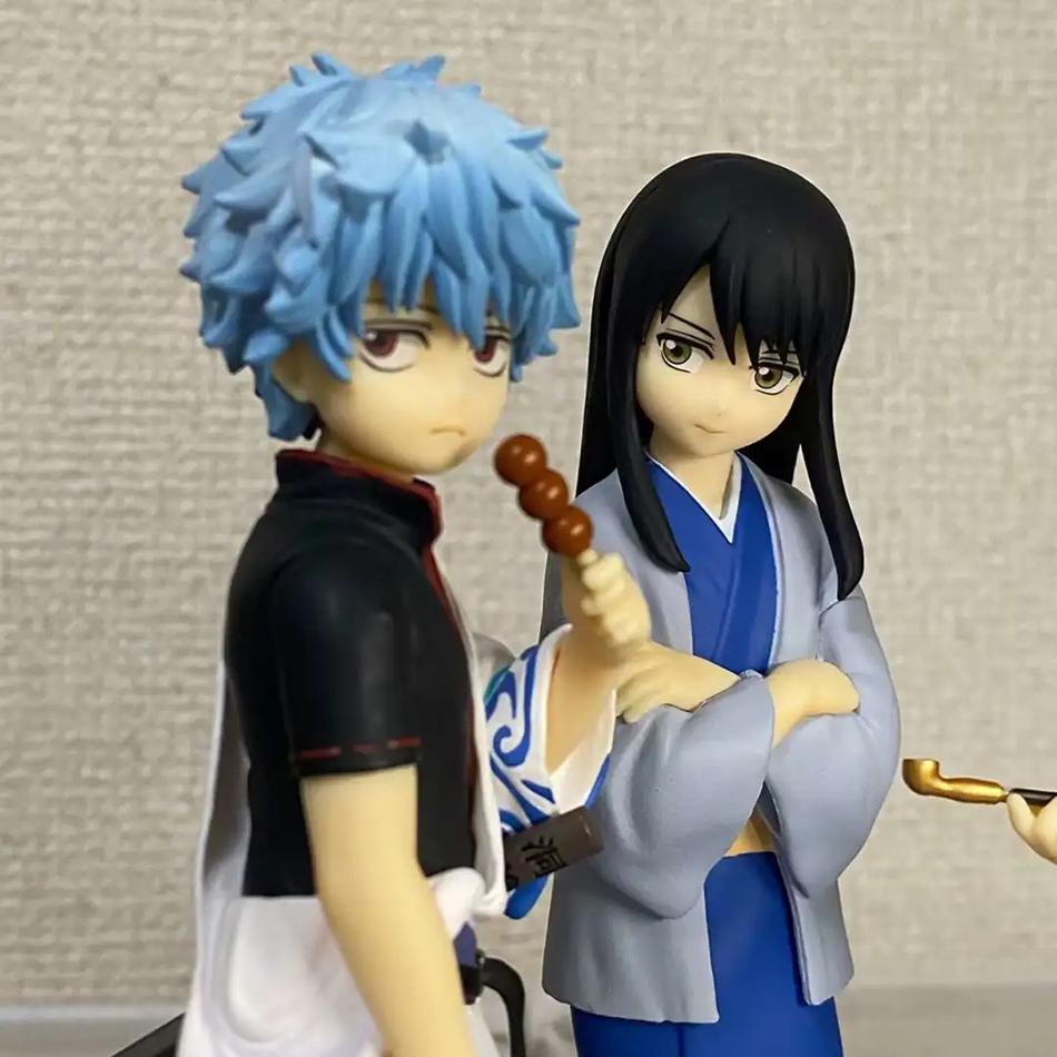 В наличии 14 см Аниме Гинтама Фигурка Саката Гинтоки Кацура Котаро Анимационная модель Игрушки Подарки Коллекция Украшения Украшения Игрушка