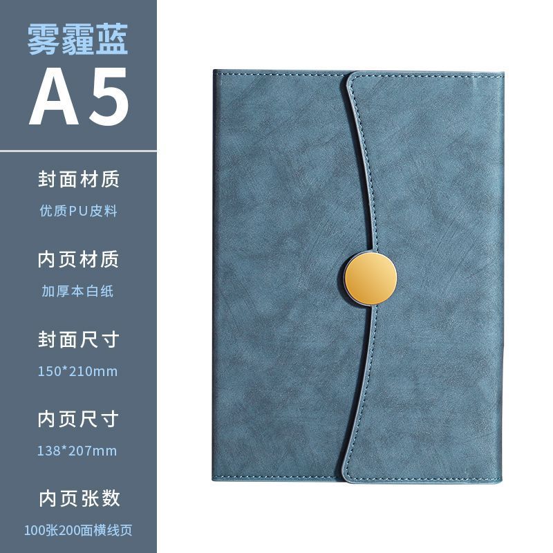 Enterprise Activity A6 Notebook Gift Box Set Creative Pen Buckle Notepad Full Custom Logo Business Office Faux Leather Cover