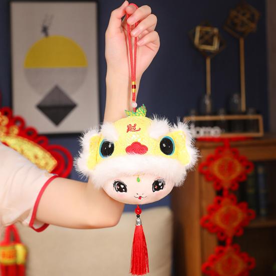 Подвеска в виде плюшевой змеи, мультяшная змея, брелок для ключей, талисман со знаком зодиака, кукла для китайского Нового года