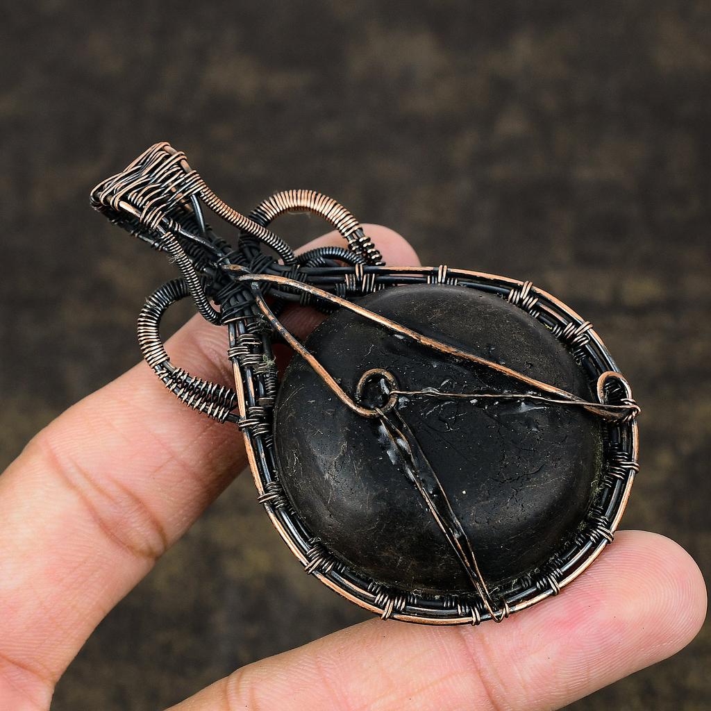 Подвеска ручной работы из медной проволоки из натурального австралийского опала длиной 3,07 дюйма J6O92